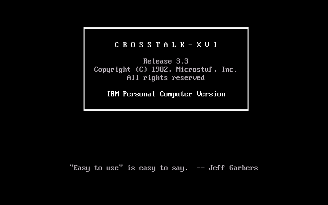 Crosstalk XVI 3.3 - Splash